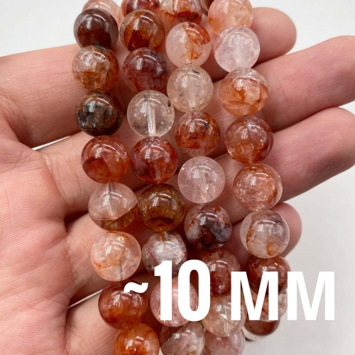 Бусины из кварца ожелезнённого