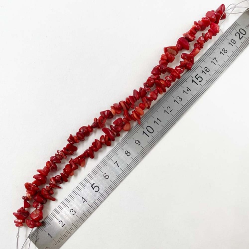 Бусины из коралла красного (тонированного)