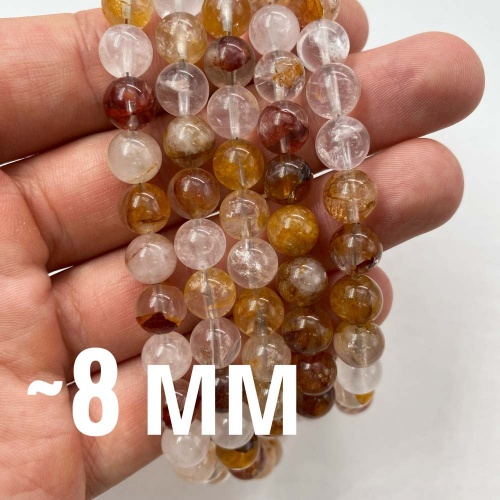Бусины из кварца ожелезнённого