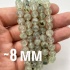 Бусины из пренита с эпидотом