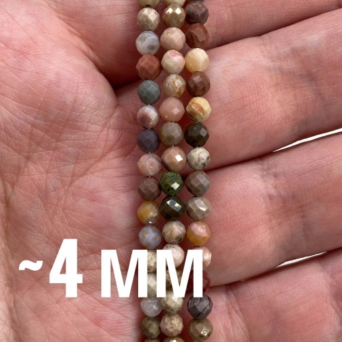 Бусины граненые из яшмоида 4 мм