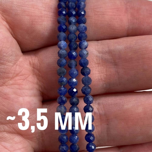Бусины граненые из содалита 3,5 мм