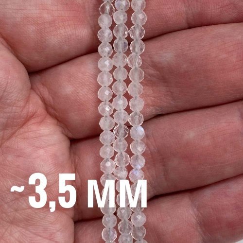 Бусины граненые из лунного камня 3,5 мм