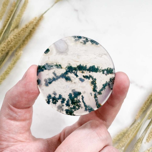 Срез агата мохового