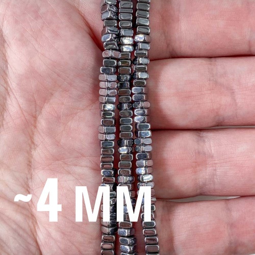Нить бусин граненых из геметина 4 мм