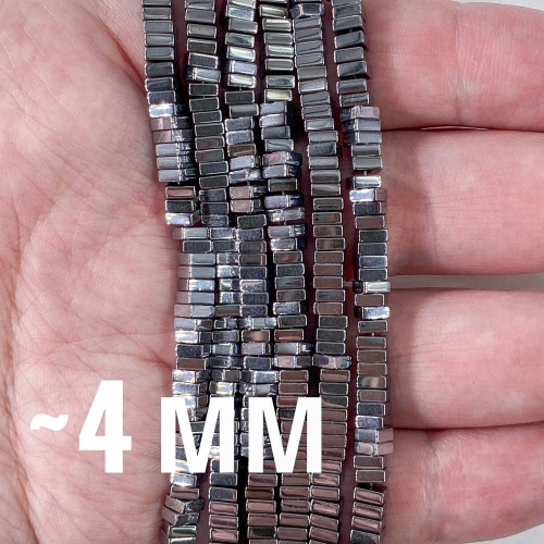 Нить бусин граненых из геметина 4 мм