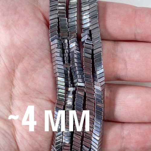 Нить бусин граненых из геметина 4 мм