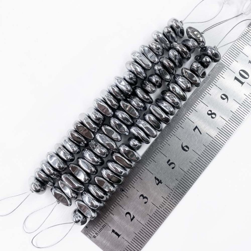 Нить бусин из геметина 9х11 мм