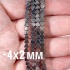Нить бусин из геметина (сердечки) 4х2 мм