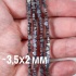 Нить бусин из геметина (сердечки) 3,5х2 мм