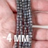Нить бусин из геметина (кубы) 4 мм