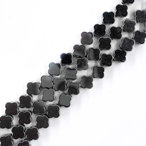 Нить бусин из геметина (клевер) 4х2 мм