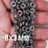 Нить бусин из геметина 8х3 мм