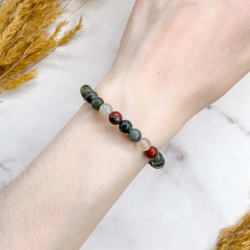 Браслет из яшмы гелиотропной