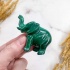 Фигурка слона из малахита