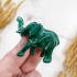 Фигурка слона из малахита