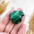 Фигурка жабы из малахита