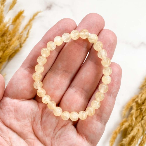 Браслет из кальцита золотистого