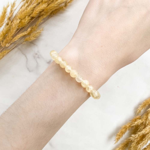 Браслет из кальцита золотистого