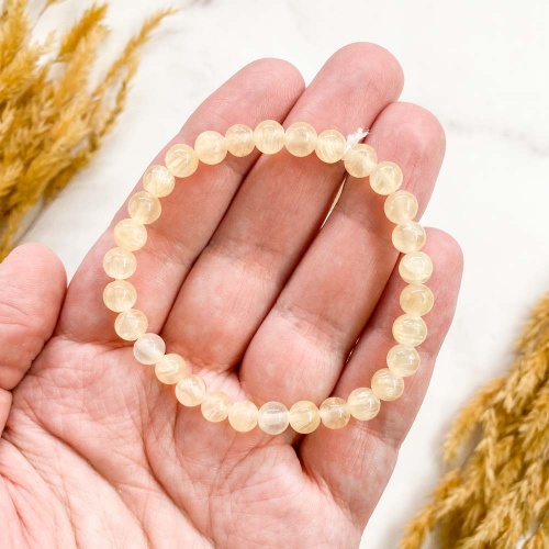 Браслет из кальцита золотистого