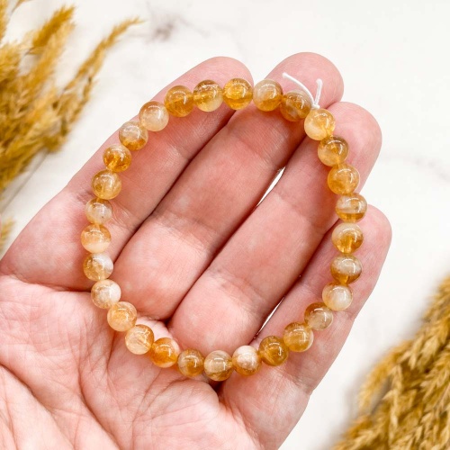 Браслет из аметиста жженого "Цитрина"