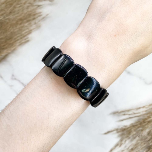 Браслет из шерла (черного турмалина)