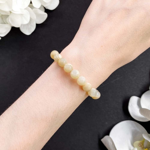 Браслет из лунного камня молочного