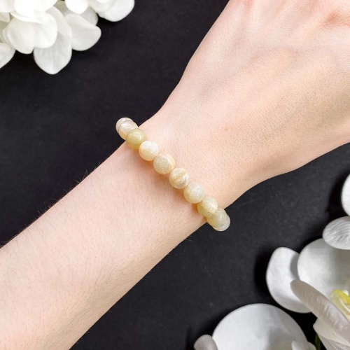 Браслет из лунного камня молочного