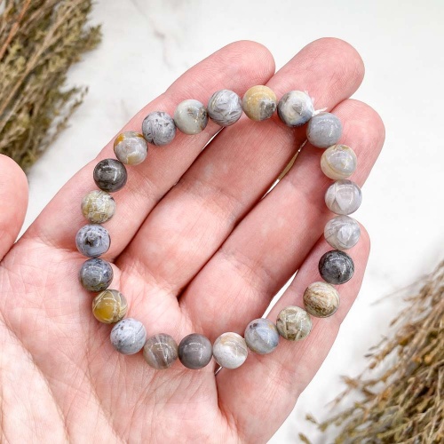 Браслет из агата бамбукового