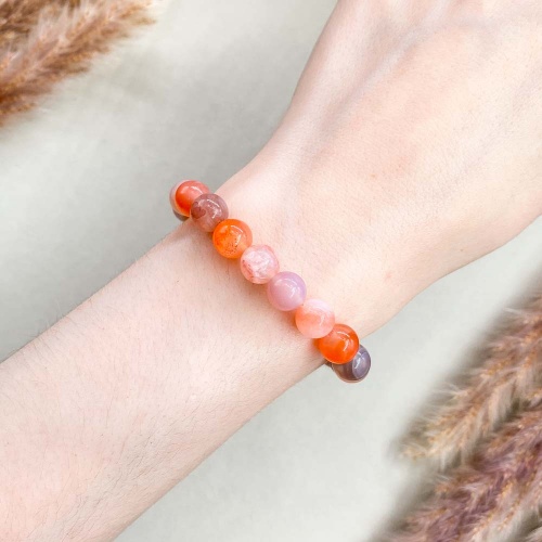 Браслет из халцедона розового