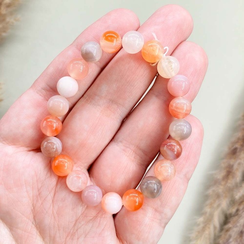 Браслет из халцедона розового