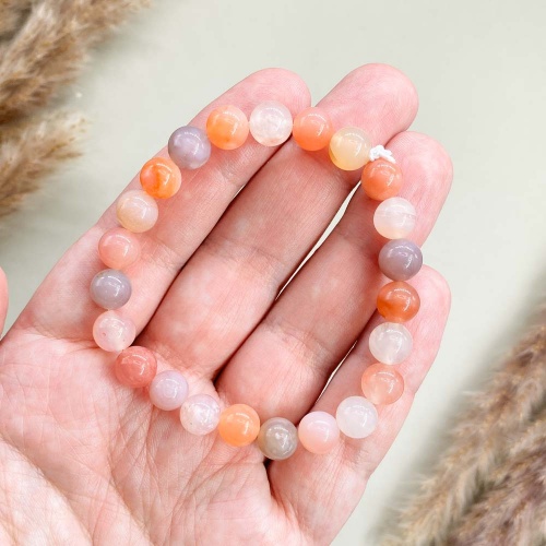 Браслет из халцедона розового