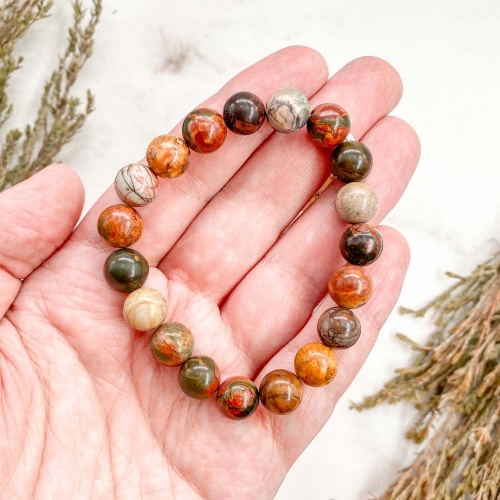 Браслет из яшмы "Пикассо"