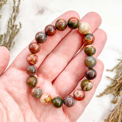 Браслет из яшмы "Пикассо"