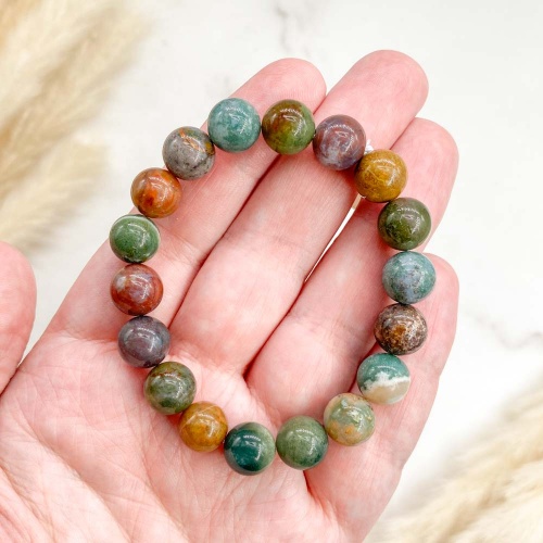 Браслет из агата мохового