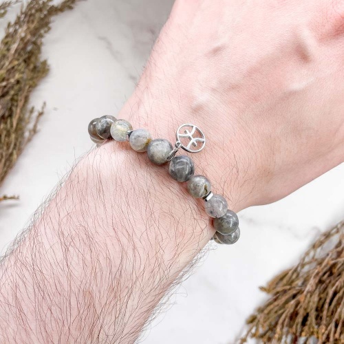 Браслет для Рыб из лабрадора (лабрадорит)