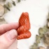 Фигурка змеи из яшмы красной