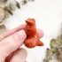 Фигурка змеи из яшмы красной
