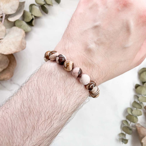 Браслет из яшмы "Капучино"