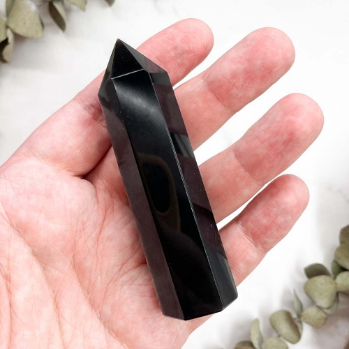 Столбик из обсидиана серебристого